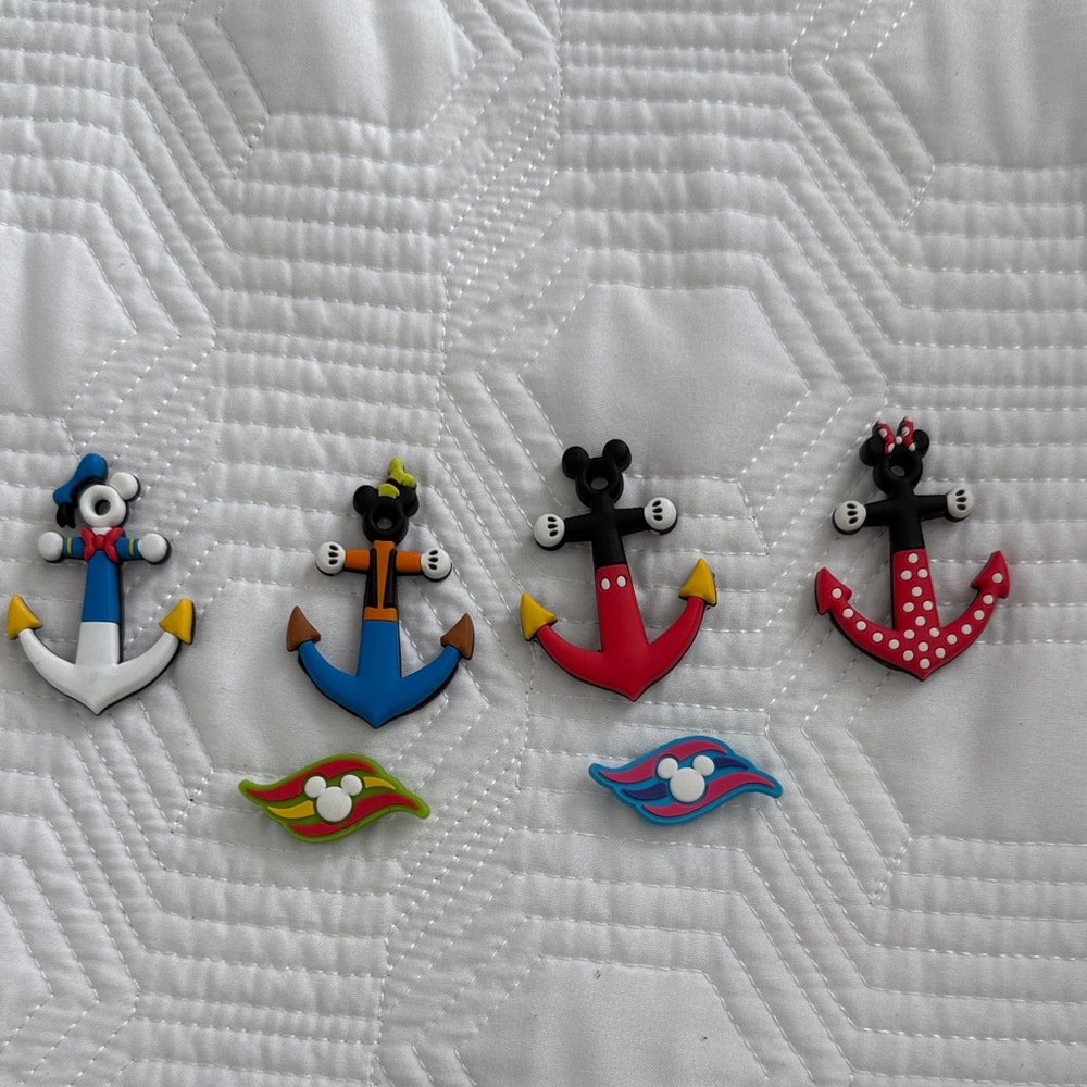 Anchor-Shaped Kids Jewelry Set - Black, Blue, Red